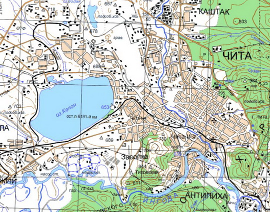 Чита и окрестности %Chita and vicinity
Чита и окрестности. Карта Госгеоцентра. Масштаб 1:25,000
Ключевые слова: Чита,карты ГГЦ