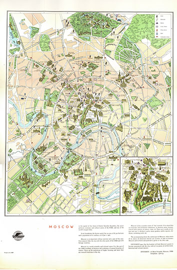 Схема Москвы агентства Интурист % Intourist map of Moscow
Схема Москвы агентства Интурист. Moscow. Intourist. Внешторгиздат, 1962г.
Ключевые слова: карты с иллюстрациями