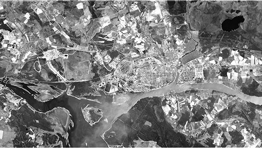 Спутниковый снимок Череповца и окрестностей 30.06.75 %Satellite image of Cherepovets
Спутниковый снимок Череповца и окрестностей. Снимок сделан 30 июня 1975 года.
Ключевые слова: Череповец,американские карты,города СССР со спутников