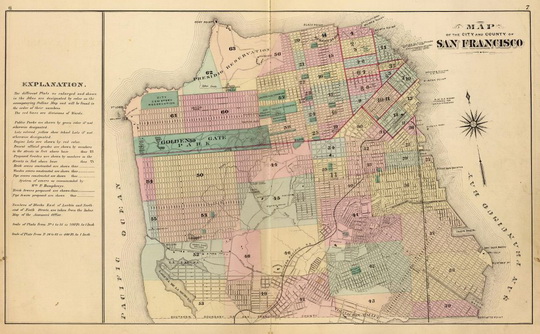 Карта Сан-Франциско % Map of the city and county of San Francisco
Карта Сан-Франциско. Масштаб 1:32,000. 39 х 64 см. Map of the city and county of San Francisco. (Compiled and published by Wm. P. Humphreys and Co., A.B. Holcombe, W.C. Kewen. Eng. by Worley and Bracher ... Phila, Pa. Printed by F. Bourquin ... Phila, Pa. 1876.)
Ключевые слова: США,Сан-Франциско