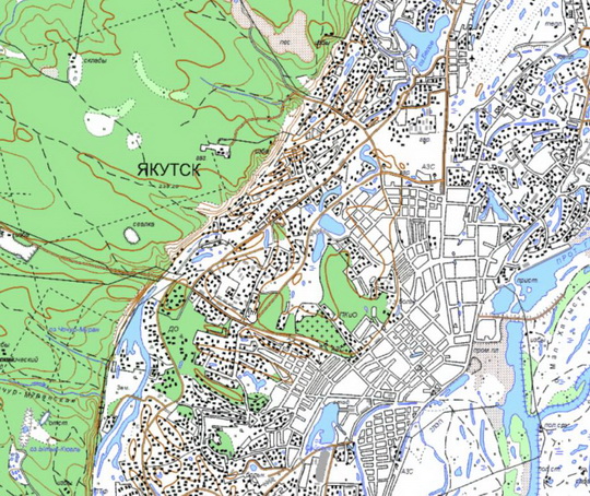 Якутск и окрестности %Yakutsk and vicinity
Якутск и окрестности. Карта Госгеоцентра. Масштаб 1:25,000
Ключевые слова: Якутск,карты ГГЦ