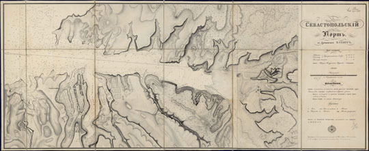 Се­ва­сто­поль­ский порт  1:53K% Port of Sevastopol
Се­ва­сто­поль­ский порт, в древ­но­сти Кте­нус. — [1:53000]. — [СПб.], 1840. — 1 л.: 45×114 см. — Ко 15/VIII-30. 
Ключевые слова: Севастополь,Крым