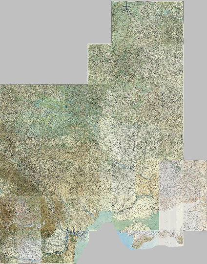 Австрийская карта центра России 1:400K % Austrian military map of Central Russia
Австрийская военная карта центральной части России, Белоруссии и Украины. Сборная карта, составленная из листов австрийских операционных военных карт 1912-1918 годов. Kaiserlich-Königliches Militär-Geographisches Institut. Operationskarte "R" : im Maße 1:400 000. 65 х 45 см.
Ключевые слова: Европейская Россия