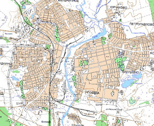 Шуя и окрестности %Shuya and vicinity
Шуя и окрестности. Карта Госгеоцентра. Масштаб 1:25,000
Ключевые слова: Шуя,карты ГГЦ