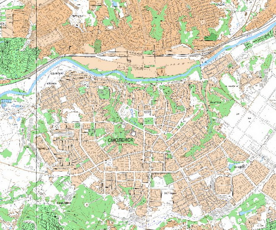 Смоленск и окрестности %Smolensk and vicinity
Смоленск и окрестности. Карта Госгеоцентра. Масштаб 1:25,000
Ключевые слова: Смоленск,карты ГГЦ