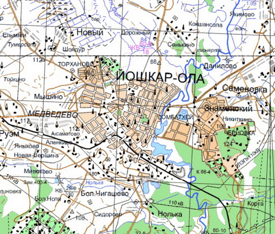 Йошкар-Ола и окрестности %Yoshkar-Ola and vicinity
Йошкар-Ола и окрестности. Карта Госгеоцентра. Масштаб 1:25,000
Ключевые слова: Йошкар-Ола,карты ГГЦ