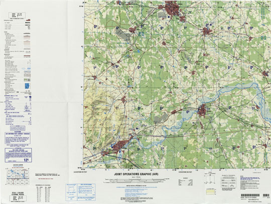 Иваново, Владимир и Кострома на карте 1:250K%Ivanovo, Vladimir and Kostroma on American map
Иваново, Владимир и Кострома на американской карте. Сборная карта, составленная из листов NO 37-09 и NO 37-12 Series 1501 Air Sheet. Joint Operations Graphic. 1:250,000, Ivanovo, Vladimir, Russia. [Not for navigational use]. Prepared and published by the U.S. National Imagery and Mapping Agency. Compiled 1997, 1998.
Ключевые слова: Иваново,Владимир,Кострома,американские карты,серия 1501
