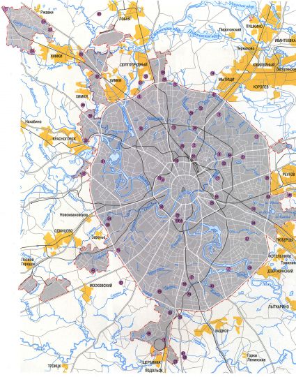 Кладбища Москвы 1:300K%Cemeteries of Moscow
Кладбища Москвы. Составители Т.С. Козлова, Г.С. Козлова. 1: 300 000. Из книги: А. Баталов, Л. Беляев. Сакральное пространство средневековой Москвы. М.: 2010
