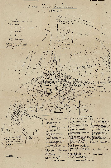 План города Астрахани 1:4200 %Plan of Astrakhan
План города Астрахани 1838 года. Масштаб - 100 сажен в дюйме. Восстановил в 1973-1974 годах Гибшман. В кн.: Таблица домов и улиц города Астрахани : с показанием полицейских участков и околотков и участков : мировых судей, судебных следователей и санитарно-статистических : с приложением плана города Астрахани. - Астрахань, 1884. - . - 153 с.
Ключевые слова: Астрахань