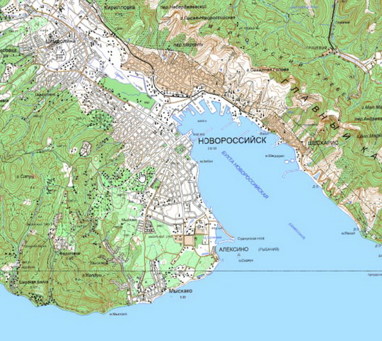 Новороссийск и окрестности %Novorossiysk and vicinity
Новороссийск и окрестности. Карта Госгеоцентра. Масштаб 1:25,000
Ключевые слова: Новороссийск,карты ГГЦ