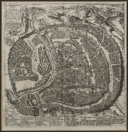 Несвижский план Москвы %Moscow - Nesvizhsky plan
План составлен польскими мастерами в 1611 году. 49x46 см, по рамке 50x48 см. Назван по месту изготовления (Несвиж - город Минской губернии Слуцкого уезда).  Изображение известно в единственном экземпляре, который хранится в Национальном Музее в Познани. Гравюра Томаша Маковского с рисунка Шимона Ендрашевича. В России впервые опубликован в сборнике Академии наук "Культурные связи народов Восточной Европы в XVI веке" (М., 1976) польским ученым С. Александровичем.
