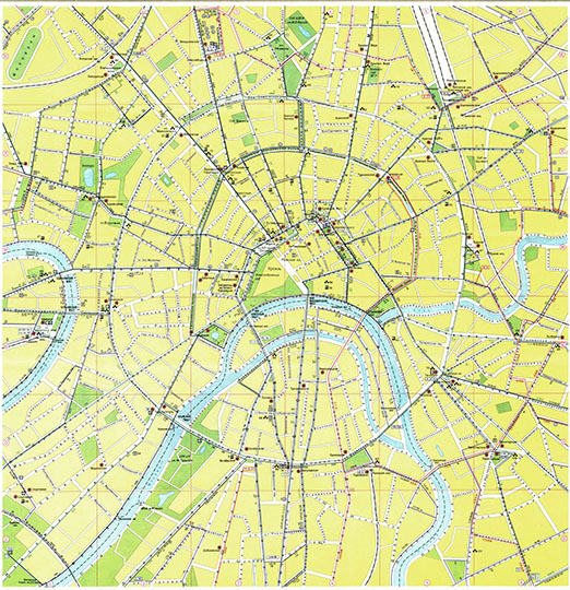 Пассажирский транспорт Москвы - центр % Plan  of Moscow center municipal transportt
Москва. Схема пассажирского транспорта. Схема центральной части города. Оборотная сторона Схемы городского транспорта. 102х79см. ГУГК СССР, 1987-1989г
Ключевые слова: карты ГУГК СССР