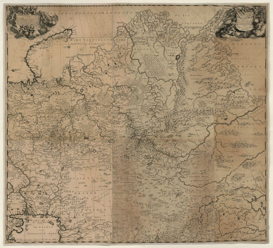 Новая карта северной и восточной частей Азии %  Nieuwe Lantkaarte van het Noorder en Ooster deel van Asia
Новая карта северной и восточной частей Азии с показанием Новой Земли и Китая. Амстердам, 1687г. 118 x 129см. Nieuwe Lantkaarte van het Noorder en Ooster deel van Asia en Europa strekkende van Nova Zemla tot China, Aldus Getekent, Beschreven, in kaart gebragt en uytgegeven, Sedert een Nauwkeurig ondersoek van meer als twintig Iaaren / door Nicolaes Witsen
