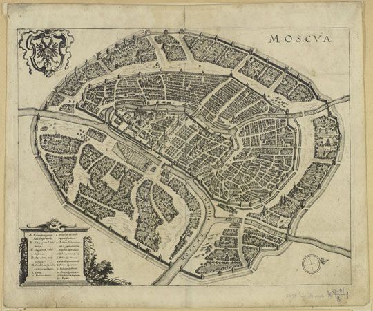 План Мериана v.5%Merian Plan v.5
Moscva. Перспективный план-вид гор., M. Merian. - Franckfurt am Main: [1638]. - 1 л.: Грав.; 28х35 см (33х39).
Ключевые слова: план Мериана