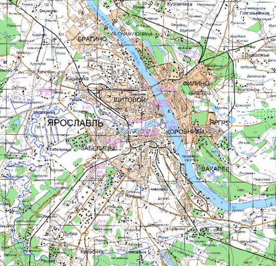 Ярославль и окрестности %Yaroslavl and vicinity
Ярославль и окрестности. Карта Госгеоцентра. Масштаб 1:25,000
Ключевые слова: Ярославль,карты ГГЦ