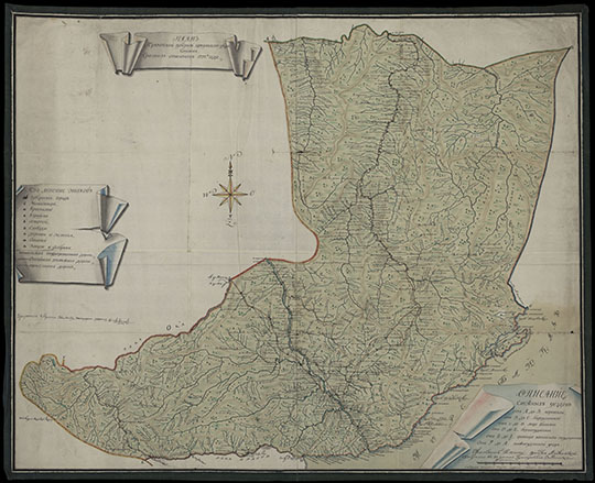 План Иркутского уезда Иркутской губернии  1:840K% Plan of Irkutsky uezd
План Иркутского уезда Иркутской губернии. Сочинен с разных описаний в 1797 году. Масштаб 20 верст в дюйме. 
Ключевые слова: Иркутск