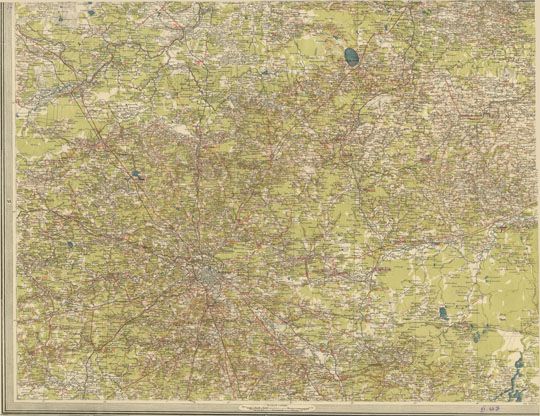 Подмосковье - карта Стрельбицкого 1:420K%Map of Moscow vicinity by Strelbitsky
Лист 57 из "Специальной карты Европейской России". Основа - карта под редакцией И.А. Стрельбицкого. Масштаб - в английском дюйме 10 русских верст или 1:420000. Печать - ориентировочно 1933 г. Съемка 1872 г. Исходный размер - 715х580 мм. Верхнее и правое поля обрезаны.
Ключевые слова: Подмосковье,карты Стрельбицкого