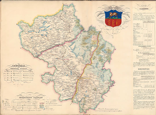 Карта Великолукского уезда  1:168K% Map of Velikie Luki uezd
Карта Великолукского уезда. Масштаб - 4 версты в дюйме. Из кн.: Атлас Псковской губернии. Издано Псковским Губернским Землемером Ильей Степановичем Ивановым. Псковская литография, 1838 год
Ключевые слова: Псков,Великие Луки