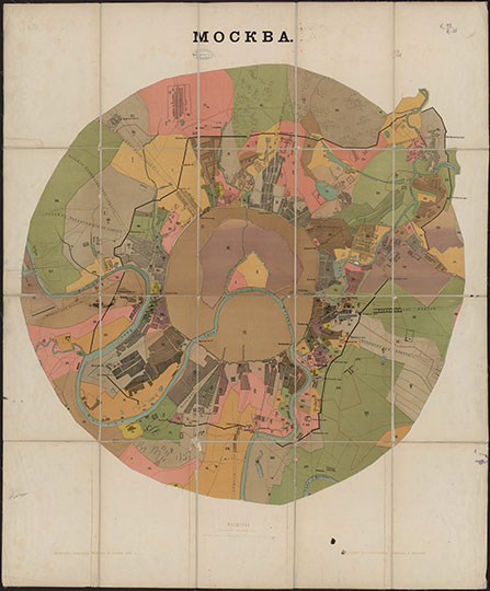 План Москвы XVII и XVIII столетия 1:17К % Plan of Mosscow in XVII-XVIII centuries
План Москвы XVII и XVIII столетия. Масштаб - 200 сажен в дюйме. Сост. А. Колосовский. - Москва : "Русская" типо-литогр., 1885. - 1 л. : цв.; 105x88 см + прил. (21 с.; 27x18 см). KGR Ко 111/VI-81
