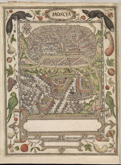 План Исаака Массы I v.2 %Isaak Massa Plan I v.2
План Москвы из книги Исаака Массы «Album Amicorum», 1618. Вариант 2. Каталог Клёпикова, #19. План ориентирован с Севера на Юг и помещен в орнаментальную рамку, в верхнюю часть которой вписан заголовок. По мнению П. Н. Миллера (стр. 151), у Серпуховских и Калужских ворот происходят маневры Лжедимитрия I. И. И. Смирнов (Восстание Болотникова. 1606—1607 гг. J1., Акад. наук СССР, 1949, стр. 514—515), воспроизводя увеличенный план Москвы (стр. 312/313), очень убедительно доказывает, что в действительности на плане изображен бой Болотникова с кн. В. Шуйским 2.XII.1606 г. В верхнем левом углу — двуглавый орел в картуше. По четырем углам Москвы за городском стеной — четыре монастыря. Здания Москвы — рельефны. Очень выделяется Пушечный двор. В Библиотеке им. В. И. Ленина хранится фотокопия с этого плана
Ключевые слова: Исаак Масса