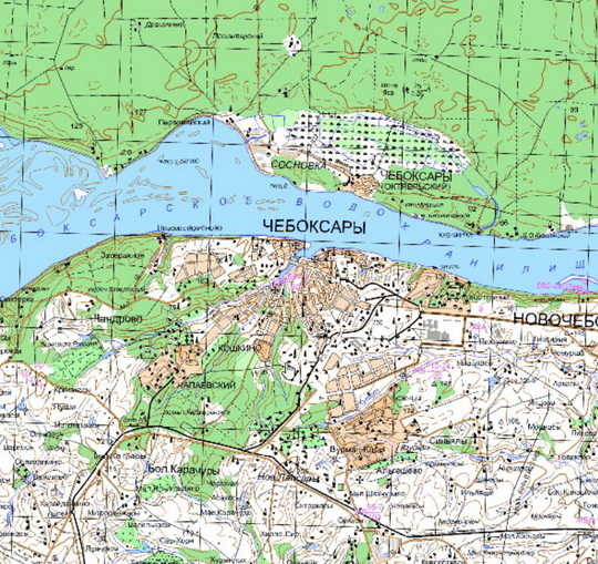 Чебоксары и окрестности %Cheboksary and vicinity
Чебоксары и окрестности. Карта Госгеоцентра. Масштаб 1:25,000
Ключевые слова: Чебоксары,карты ГГЦ
