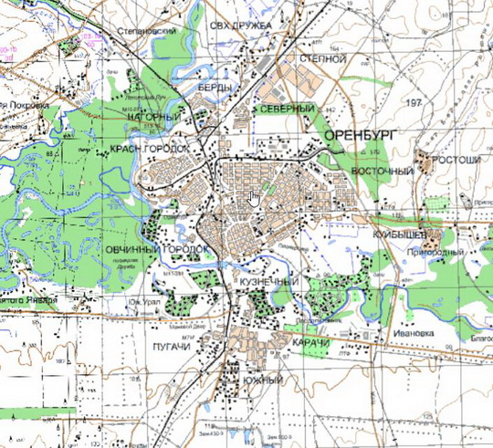 Оренбург и окрестности %Orenburg and vicinity
Оренбург и окрестности. Карта Госгеоцентра. Масштаб 1:25,000
Ключевые слова: Оренбург,карты ГГЦ