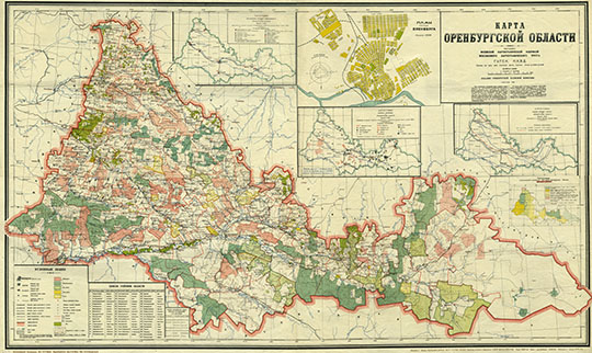 Карта Оренбургской области 1:600К %Map of Orenburg region
Карта Оренбургской области. Составлена Картографической фабрикой Всесоюзного Картографического треста ГУГСК НКВД. Масштаб 1:600,000. Издание Оренбургской плановой комиссии. г. Саратов, 1935г.
Ключевые слова: Оренбург