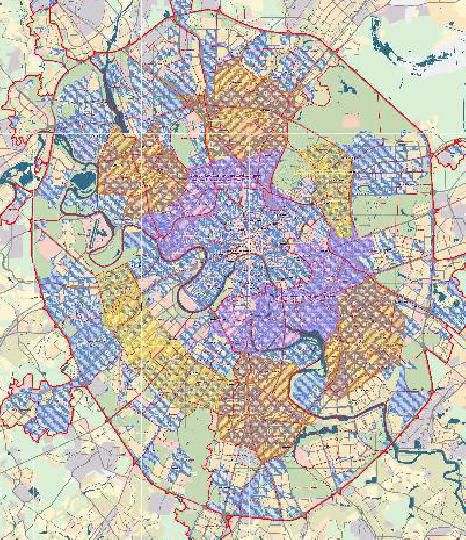 v.1 Зоны реорганизации и развития%Zones of reorganization and development v.1
Комитет по архитектуре и градостроительству города Москвы. Проект актуализированного Генерального плана города Москвы на период до 2025 года. Раздел 'Территории реорганизации и зон развития '. Книга 3, карты 572-601. 1:50000. Это предпоследняя версия данной карты - v.1.
Ключевые слова: Генплан 2025