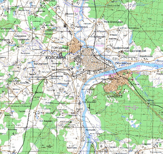 Коломна и окрестности %Kolomna and vicinity
Коломна и окрестности. Карта Госгеоцентра. Масштаб 1:25,000
Ключевые слова: Коломна,карты ГГЦ