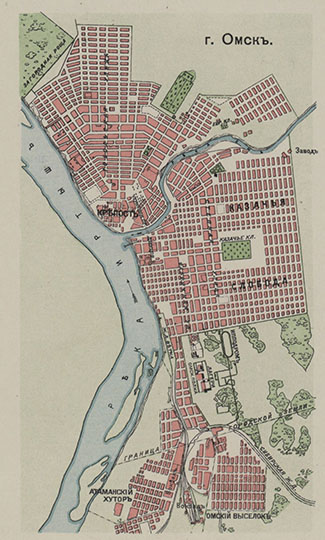 План г. Омска % Plan of Omsk
План г. Омска. Из кн.: Азиатская Россия. [В 3 т.; Атлас]. Т. 1-2, Атлас. СПб.: Тип. Т-ва А.Ф. Маркс, 1914. Формат книги 53 х 40 см.
Ключевые слова: Омск,атласы,атлас Азиатской России