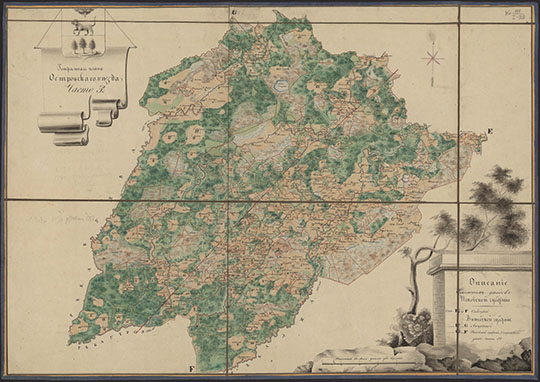 Генеральная карта Островского уезда 1:84К %General map of Ostrov uezd
Генеральная карта Островского уезда. Часть 3. Конец 1700-х годов. Масштаб - 2 версты в дюйме.
Ключевые слова: Остров