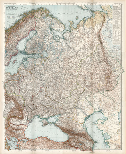 Европейская Россия в Атласе Штилера 1:3.7M % European Russia in Stielers Hand-Atlas
Европейская Россия в Атласе Штилера 1905 года. Масштаб 1:3,700,000. 114 х 90 см. Сборная карта, составленная из 6 листов. Composite Map: 44-49. Eurpaeisches Russland und Nord-Skandinavien in 6 Blaettern. В кн.: Stielers Hand-Atlas. 100 Karten in Kupferstich mit 162 Nebenkarten herausgegeben von Justus Perthes' Geographischer Anstalt in Gotha. Neunte, von Grund aus Neubearbeitete und Neugestochene auflage. Gotha: Justus Perthes. 1905.
Ключевые слова: атласы,немецкие карты,атласы Штилера,Европейская Россия