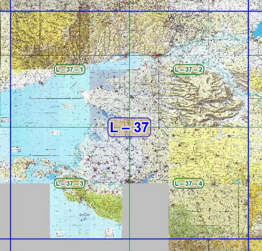 Карта серии 1501 - квадрат L-37 250К
Листы квадрата L-37 американской карты Европейской части СССР. Серия 1501. Масштаб 1:250,000. Карты были изданы в 1978-1998 годах. Joint Operations Graphics Series 1501 Air.  Scale 1:250,000. Prepared and published by the National Imagery and Mapping Agency.
Ключевые слова: Ростов-на-Дону,американские карты,серия 1501