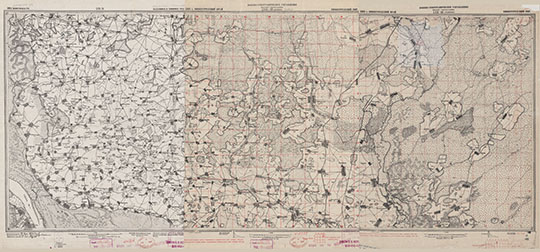 Север Нижегородской Губернии 1:42К % North part of Nizhegorodskaya gubernia
Север Нижегородской Губернии. Масштаб 1:42,000. Сборная карта, склеенная из листов LVII- 78, 79 и 80. Нижегородская губерния (край), Балахнинский и Семеновский уезды. Литография картографического отдела корпуса военных топографов.
Ключевые слова: Нижний Новгород,карты РККА