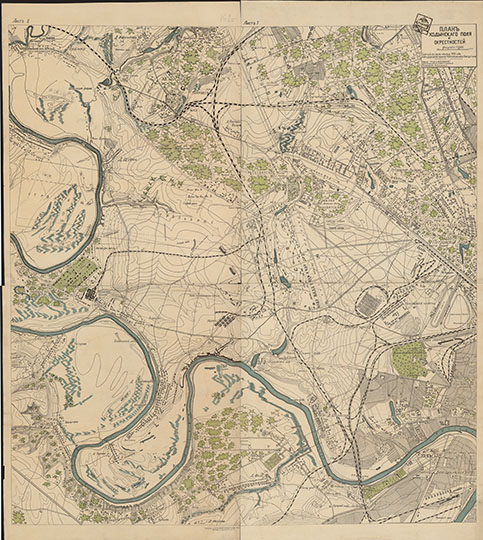 План Ходынского поля и окрестностей  1:8.4К % Khodynskoe field
План Ходынского поля и окрестностей. Масштаб 1:8,400. Снят в июле месяце 1916 года под руководством подполковника Капустина. Издание Т-ва В.А. Березовский. Комиссионер военно-учебных заведений. Петроград, Колокольная, 14.
Ключевые слова: Ходынское поле