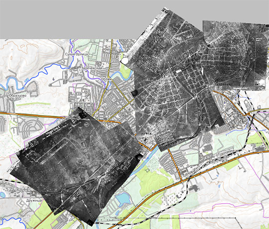 Немецкая аэрофотосъемка Орла % German aerial photography of Oryol
Немецкая аэрофотосъемка города Орла. Снимки сделаны в 1943 году.
Ключевые слова: Орёл,немецкие карты,немецкая аэрофотосъемка