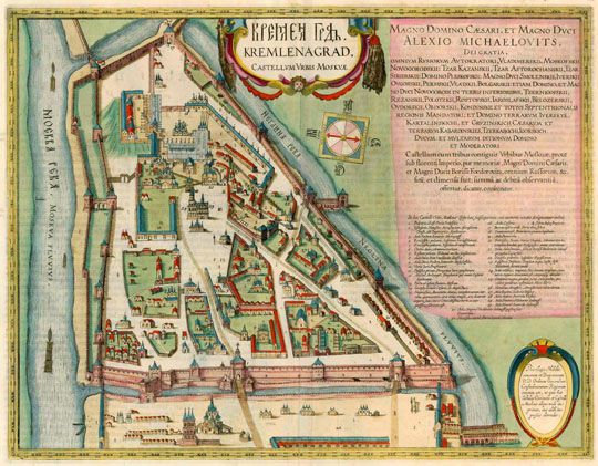 Кремленград v.3%Kremlengrad v.3
Второй лист плана, составленного Герритсом Гесселем - Hessel Gerritz (1580-1632), вероятно, по русскому оригиналу 1597 г. Царствующий град Москва: начальной город всех Московских государств / Сост. Hesselo Gerhartio. - S.l., [1613]. - 2 к. Загл. 2-го л.: Кремлен град=Kremlenagrad, Castellum Urbis Moskvae. Из кн.: Atlas Maior, Sive Cosmographia Blaviana, Qua Solum, Salum, Coelum, Accuratissime Describuntur. Amsterdam, J. Blaeu, 1662-65. (Van der Krogt 2, 601-3). 38 х 49 см.
Ключевые слова: Кремленград