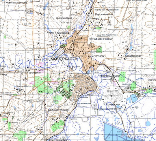 Новочеркасск и окрестности %Novocherkassk and vicinity
Новочеркасск и окрестности. Карта Госгеоцентра. Масштаб 1:25,000
Ключевые слова: Новочеркасск,карты ГГЦ