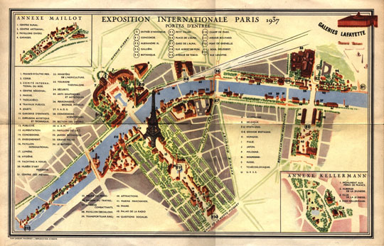 План Всемирной выставки в Париже%Map of the World Fair in Paris
План Всемирной выставки 1937 года в Париже. Exposition Internationale, Paris, 1937. Plan Jaques Makowsky, 1937
Ключевые слова: Париж