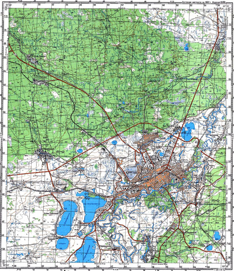 Курган и окрестности 1:100K % Kurgan and vicinity
Карта окрестностей Кургана. Издание 1980 года. Масштаб 1:100,000.
Ключевые слова: Курган,топографические карты
