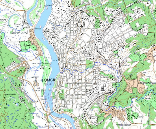 Томск и окрестности %Tomsk and vicinity
Томск и окрестности. Карта Госгеоцентра. Масштаб 1:25,000
Ключевые слова: Томск,карты ГГЦ
