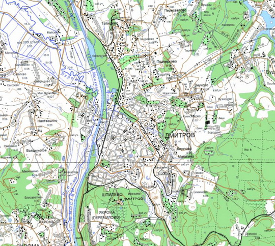 Дмитров и окрестности %Dmitrov and vicinity
Дмитров и окрестности. Карта Госгеоцентра. Масштаб 1:25,000
Ключевые слова: Дмитров,карты ГГЦ