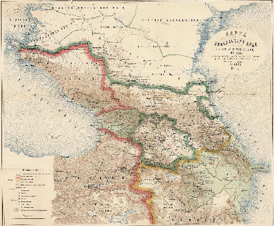 Карта Кавказского края с обозначением границ 1801-1813 годов %Historical Map of Caucases region
Карта Кавказского края с обозначением границ 1801-1813 годов. Составлена в Военно-Историческом Отделе при Штабе Кавказского Военного Округа Подполковником Томкеевым. Тифлис, 1901 год. Масштаб - 40 верст в дюйме.
Ключевые слова: Ставрополь,Кавказ,Грузия,Армения,Азербайджан