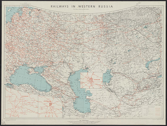 Железные дороги запада России 1:4М % Railways in western Russia
Железные дороги западной части России. Масштаб 1:4,000,000. 73 x 102см. Railways in western Russia. Great Britain. War Office. General Staff. Geographical Section
Ключевые слова: СССР,английские карты