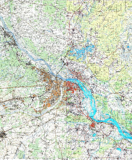 Горький и окрестности 1:100K % Map of Gorky and vicinity
Карта окрестностей Горького. Издание 1986 года. Масштаб 1:100,000.
Ключевые слова: Нижний Новгород,Горький,топографические карты