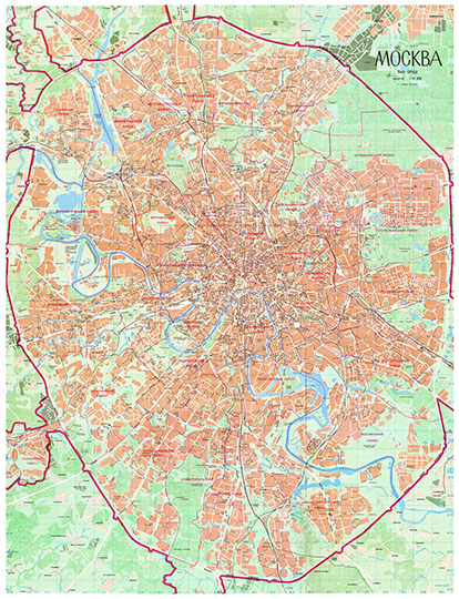 Москва. План города v.2 1:38K%Moscow. City map
Москва. План города. ГУГК СССР 1989. Вариант 2. 1:38000 - 380м в 1 см. Двусторонняя карта, на обороте - план центральной части 1:15000, общая схема города и планы территорий за пределами МКАД. Условная координатная сетка. 103 х 79 см.
Ключевые слова: карты ГУГК СССР