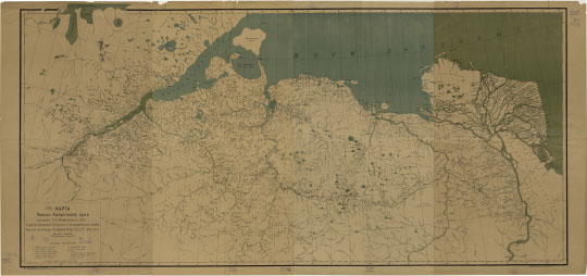 Карта Ленско-Хатангского края  1:500K% Map of Lena and Khatanga
Карта Ленско-Хатангского края. Составлена А.А. Романовым в 1932 г. по работам Промыслово-Охотничьего и Этнографического отряда Якутской экспедиции Академии Наук СССР 1926-28гг. Масштаб 1:500,000. Издание Всесоюзного Арктического Института при ЦИК СССР. На 4-х листах 74 х 104 см
Ключевые слова: Якутск