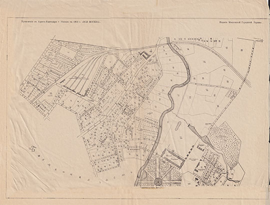 План Лефортовской части, лист 3  1:4K% Plan of Lefortovskaya part of Moscow - 3
План Лефортовской части, лист 3. Из сб.: Планы частей города Москвы съ указанием крепостных нумеров владений из Приложения к Адресъ-Календарю г. Москвы на 1904 г. "Вся Москва". Составлены при Архиве Строительного Отделения Московской Городской Управы в 1901 г. Издание Московской Городской Управы. Конволют уменьшенных копий планов 16 частей города, изданных в 1901г. в масштабе 50 саж. в дюйме. На 35 листах форматом 345х260мм
Ключевые слова: Вся Москва