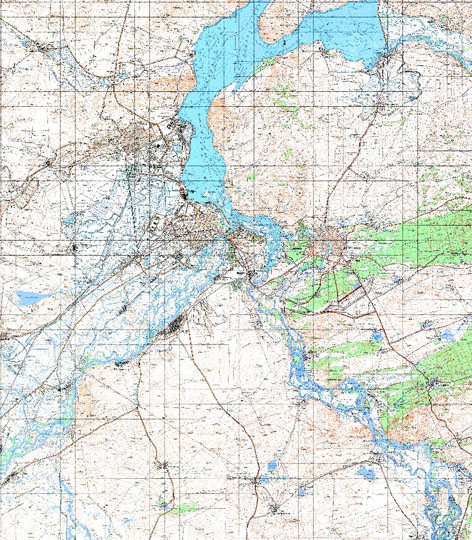 Абакан и окрестности 1:100K % Map of Abakan and vicinity
Карта окрестностей Абакана. Издание 1986 года.  Масштаб 1:100,000.
Ключевые слова: Абакан,Хакасия,топографические карты