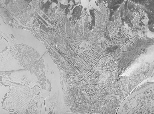 Спутниковый снимок Улан-Удэ 21.01.72 % Satellite image of Ulan-Ude
Спутниковый снимок Улан-Удэ. Снимок сделан 21 января 1972 года.
Ключевые слова: Улан-Удэ,города СССР со спутников